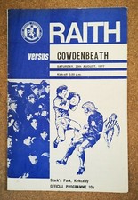 Programme Raith Rovers Football Club Starks Park Ground Home Programmes Various