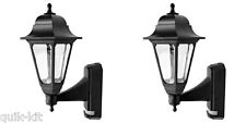 2 x ASD CL/BK100P Coach Lanterns with PIR Sensor (Black) Polycarbonate