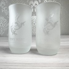 Vintage Remy Martin Frosted Glasses (2) Fine Champagne Cognac Drinking Glasses