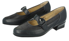 Ladies Ex-Display Equity  Navy Star Suede Leather  Shoes: Edith 4 E