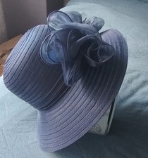 Sun Hat /Wedding Hat .Navy