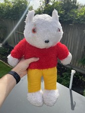 Vintage Rupert Bear Plush. Red