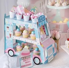 Ice Cream Van Display Stand Sweets Cake Desserts Birthday Cupcakes Decorations