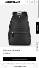 Montblanc Leather Backpack Black 130044 25000GB