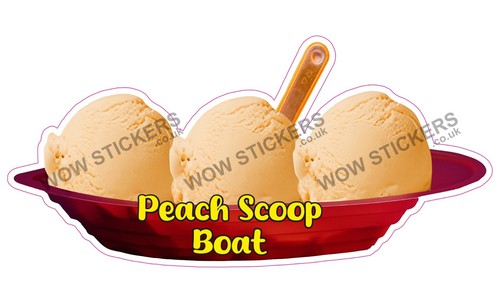 Ice cream van sticker peach - ice,