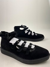 TUK Black Suede Multi Strap