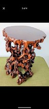 Antique Chinese Carved Hardwood Display Stand Natural Root Qing 19th Century