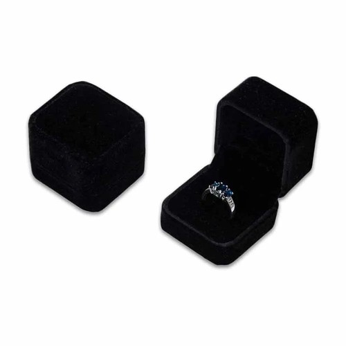Black velvet engagement ring - engagement,