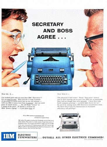 1955 ibm electric typewriter - electric,