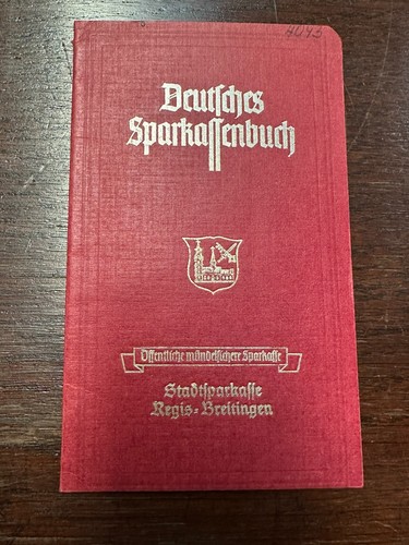 Old savings bank book savings