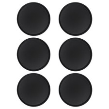 6x Black 40.5cm Round Non-Slip Serving Trays Plastic Food Tea Dinner Trays