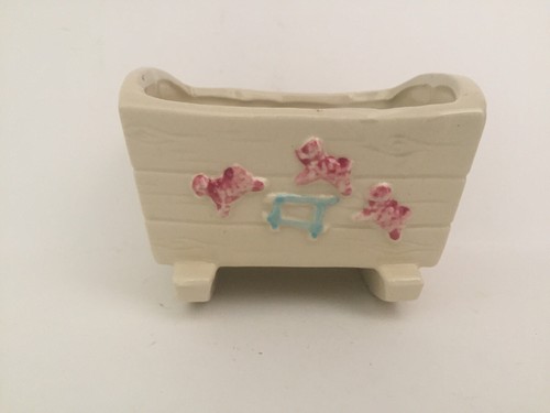 Vtg shawnee pottery cradle - pottery,