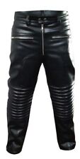 Mens Black Leather Biker Style