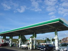 Photo Petrol Pump - Solar powered Petrol Station Spelthorne  c2005