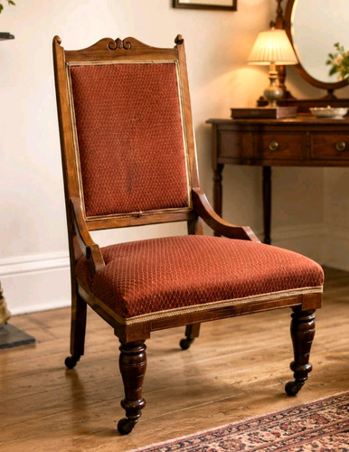 Victorian salon chair fireside - victorian,