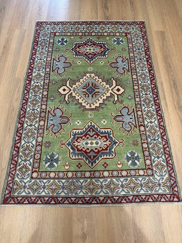 Handmade afghan kazak rug - kazak,