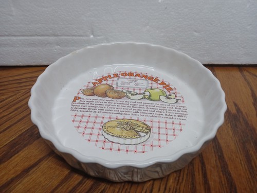 Apple orange pie ceramic flan - apple,