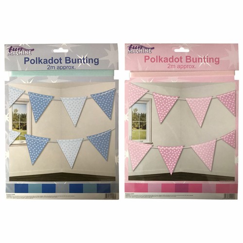 Fun machine polka dot bunting - polka,