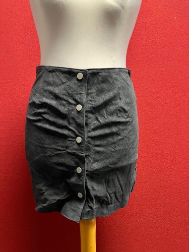 New look suede popper skirt - new,