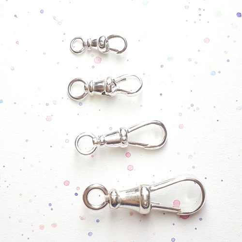 Sterling silver albert swivel - silver,