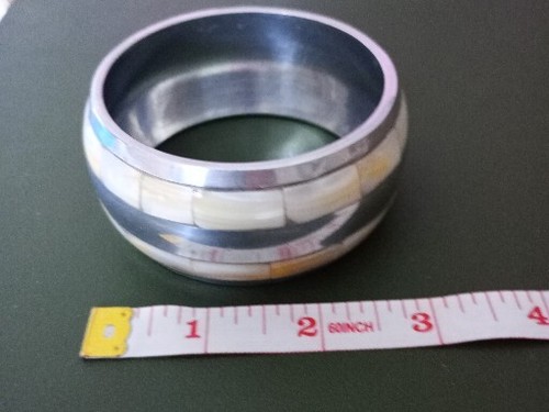 Vintage mother pearl bangle - mother,