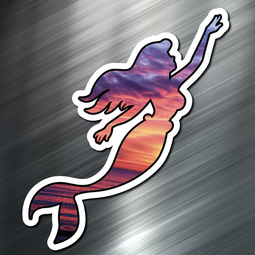 One mermaid sunset sea - (1),