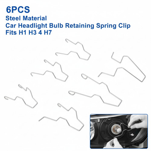 6pcs headlight bulb retaining - headlight,