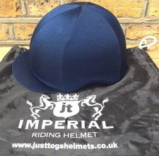 Charles Owen Boxed Navy Velvet