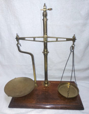 Large Vintage Ornate W & T AVERY  Brass Beam Balance Scales  - Patent 62808