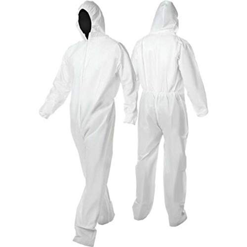 White hooded protective - white,