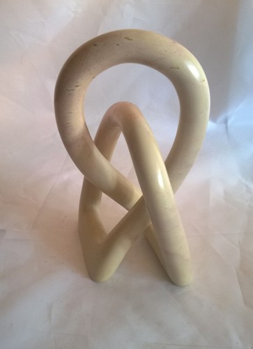 Large soapstone love knot - large,