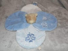 Noukies bear comforter blue