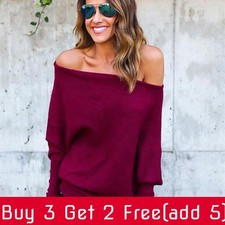 Womens Off The Shoulder Chunky
