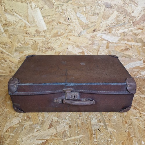 Vintage leather suitcase - vintage,