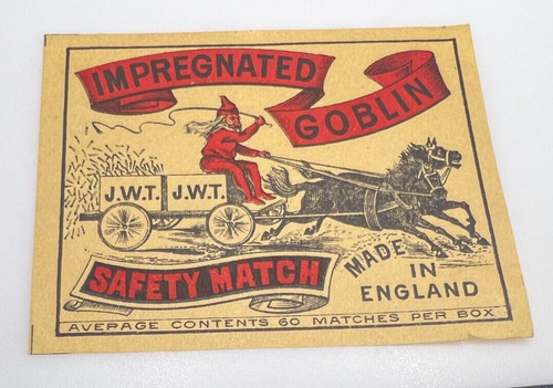 Vintage british matchbox label - vintage,