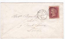 1862 fine penny red - 1d,