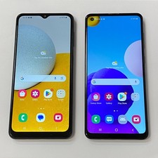 JobLot 2x Samsung Mobiles A13 5G A21s Black Unlocked Grade D/F