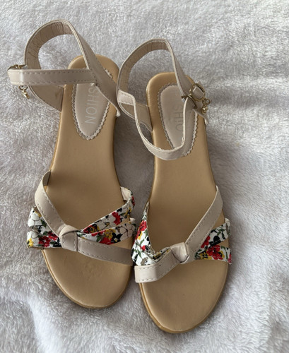 Women beige wedge strappy - wedge,