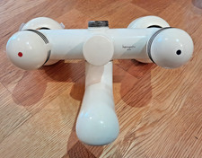 Vintage Hansgrohe Duo bath mixer tap for shower hose (white) REFURBISHMENT/PARTS