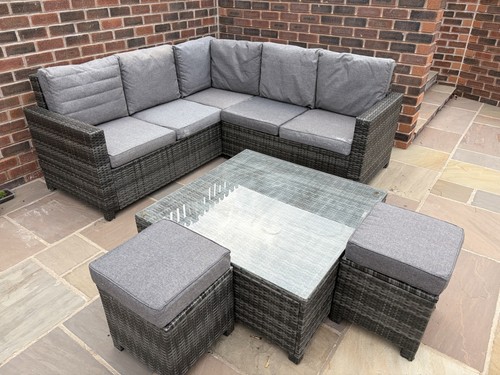 Dusk grey rattan seater - grey, 8-seater