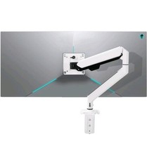 White Single Monitor Arm Mount