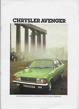 1978 Chrysler Avenger brochure: Chrysler UK Avenger LS, GL, GLS & estate cars