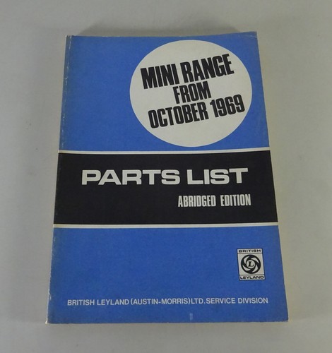 Parts catalogue austin mini - catalogue,