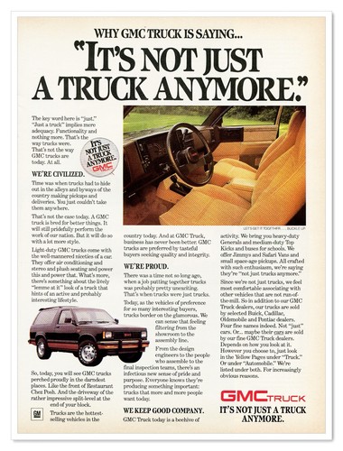 Gmc not just a truck - not,
