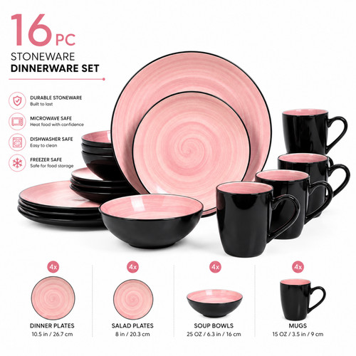 Piece dinnerware stoneware - 16,