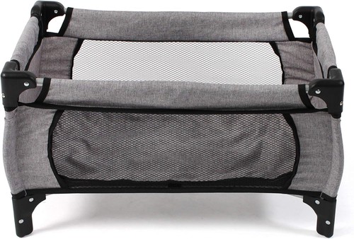 Dolls travel cot melange - , grey