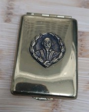 Antique William Shakespeare Brass ? Cigarette Vesta case  made in England 