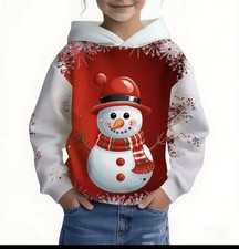 Girls Christmas Hooded Snowman