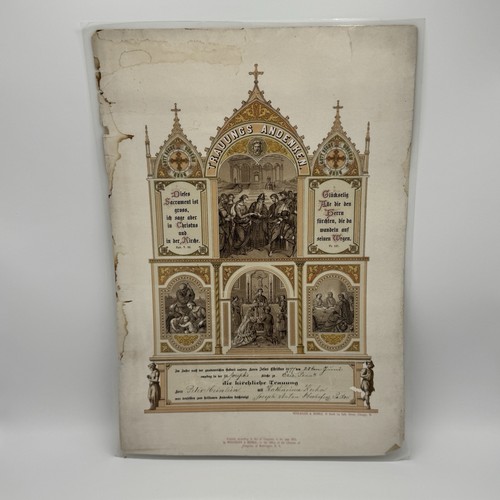 Antique 1877 german marriage - antique,