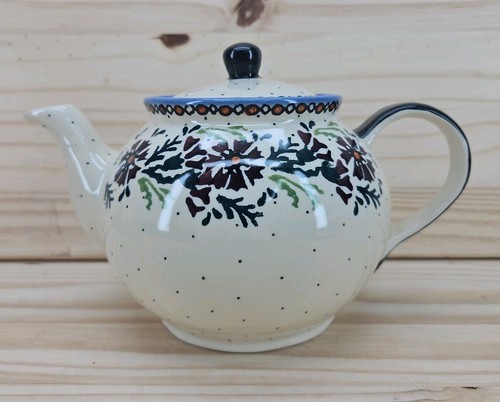 Polish pottery teapot - pottery,